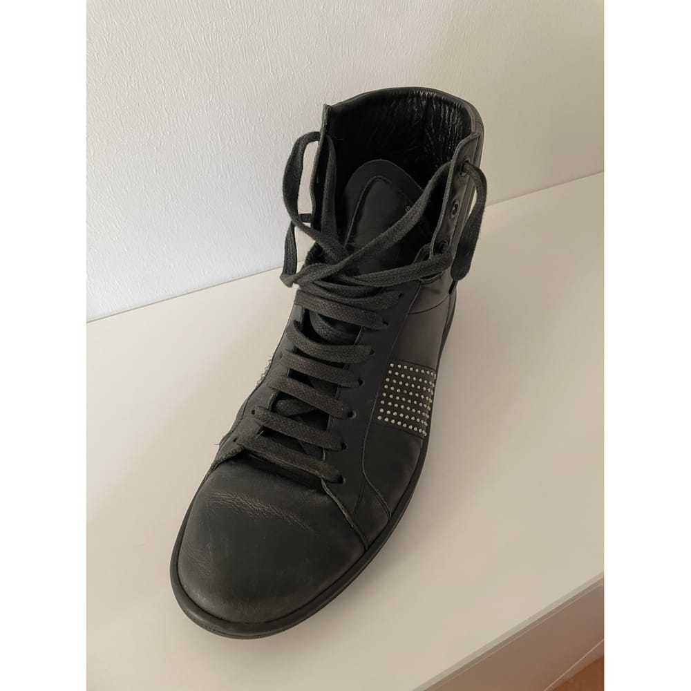 Saint Laurent Sl/100H leather high trainers - image 2