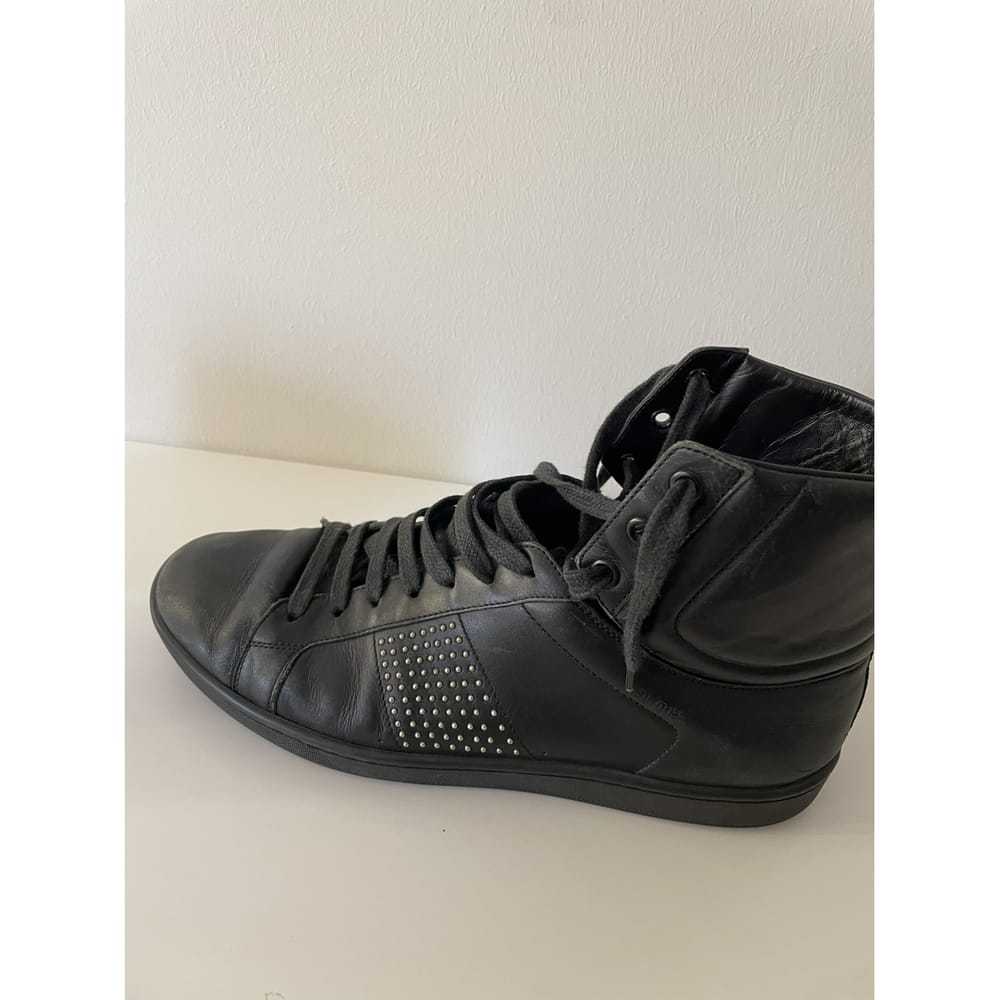 Saint Laurent Sl/100H leather high trainers - image 3