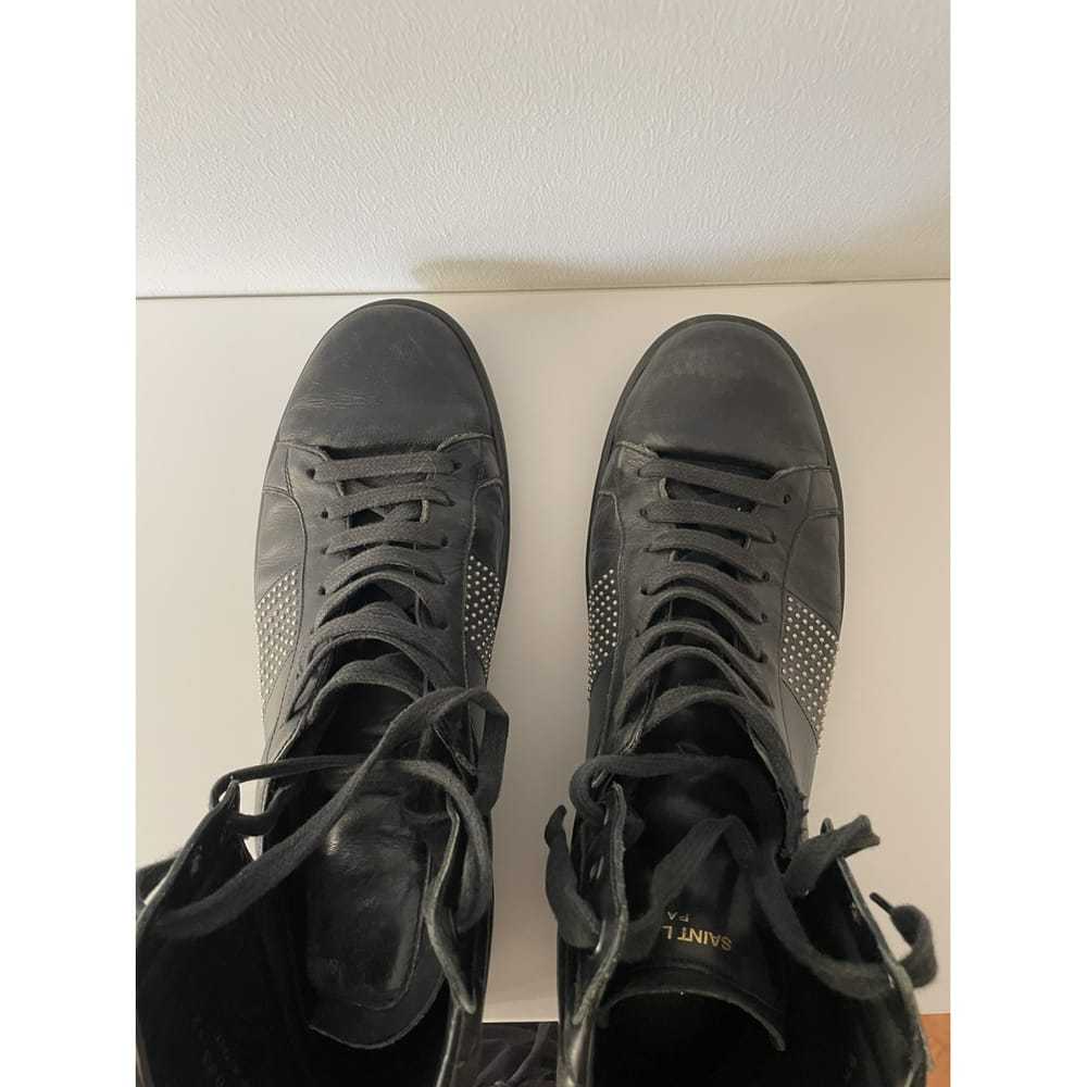 Saint Laurent Sl/100H leather high trainers - image 4