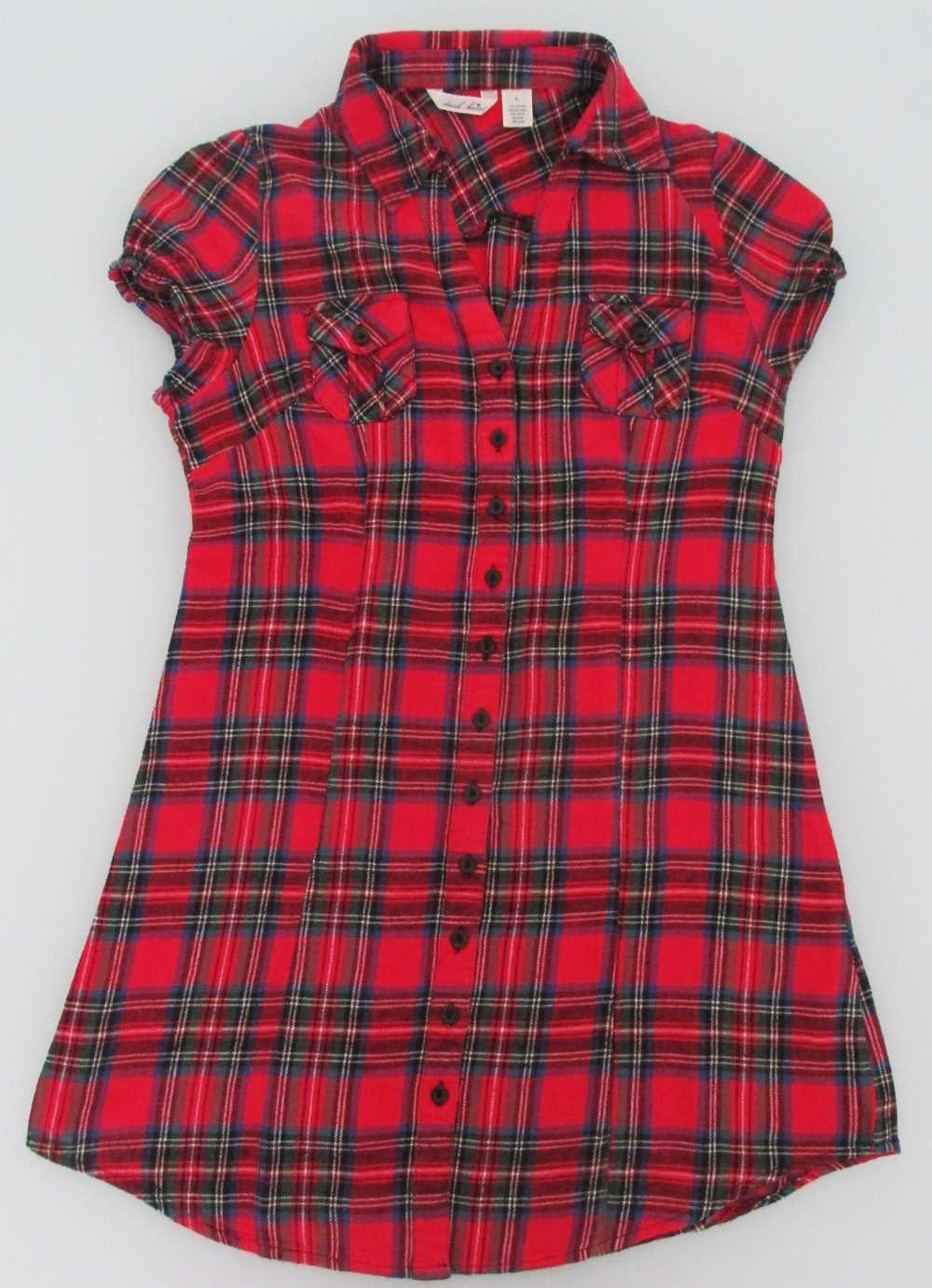 Other Derek Heart Short Sleeve Flannel Shirt Dres… - image 1