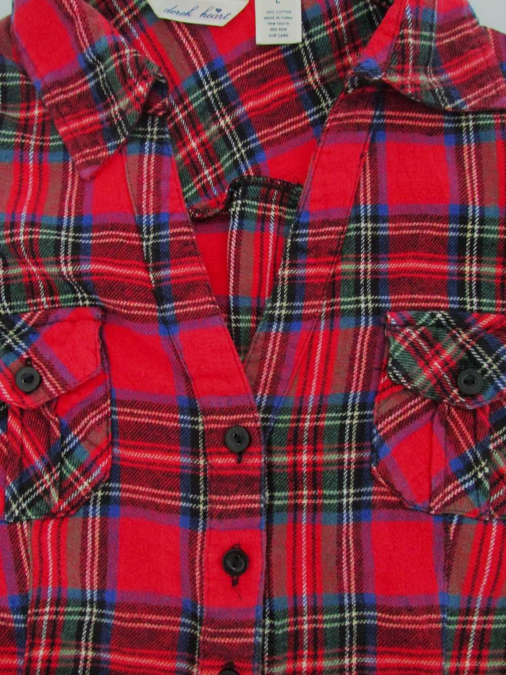 Other Derek Heart Short Sleeve Flannel Shirt Dres… - image 3