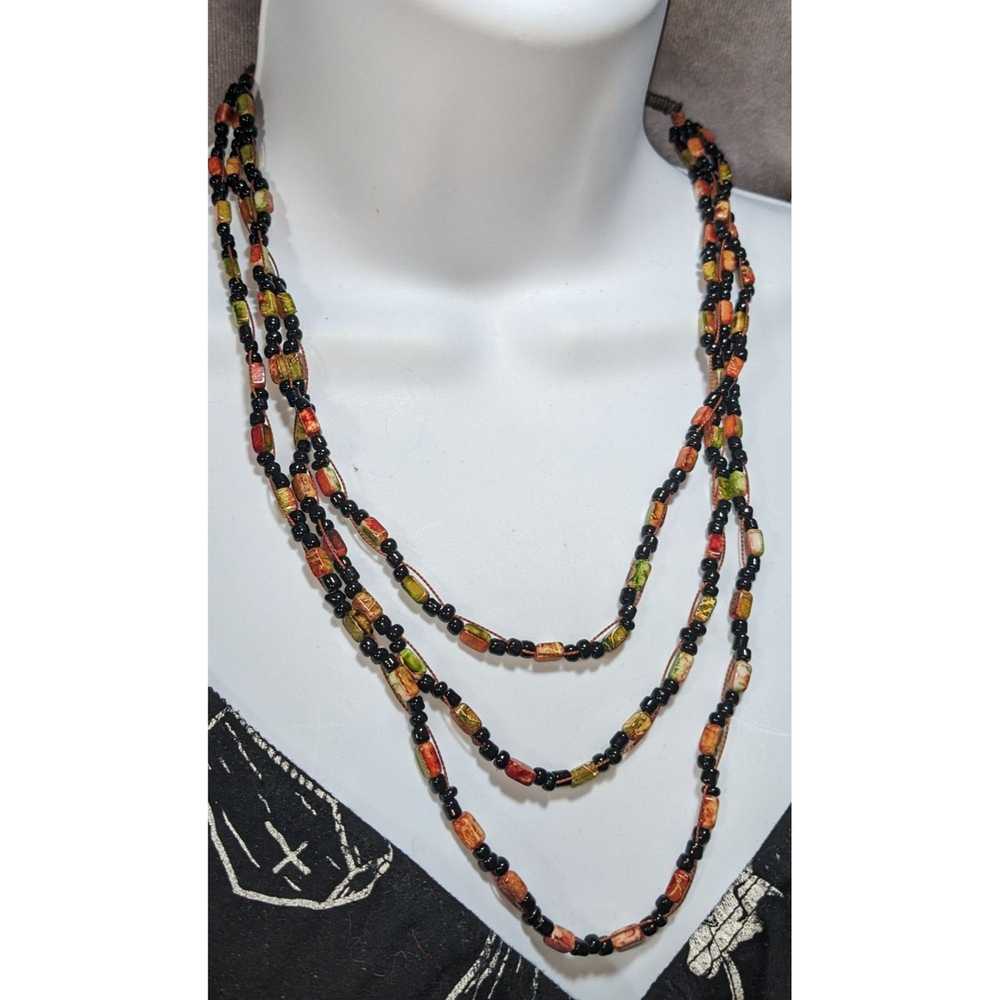 Other Autumn Beaded Multilayer Necklace - image 1
