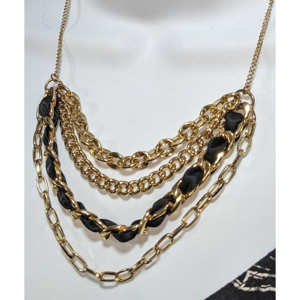 Other Black And Gold Multilayer Chain Necklace - image 5