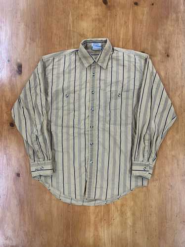 Vintage Vintage 1990s Yellow Striped Cotton Shirt