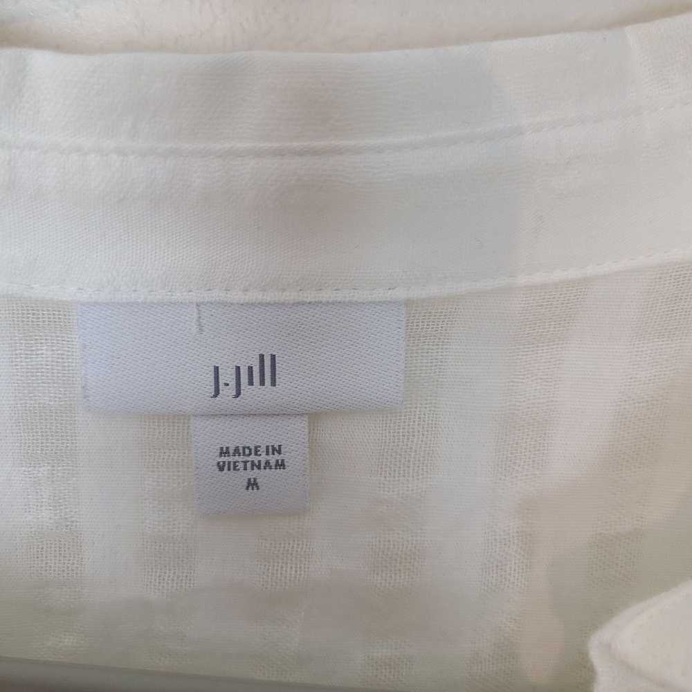 Other J. Jill Womens M White 3/4 Sleeves Seersuck… - image 5