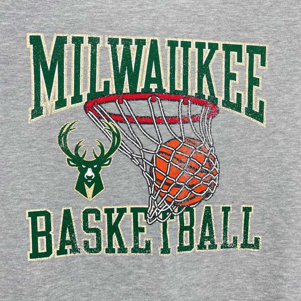 NBA Men's small Milwaukee Bucks Basketball crewne… - image 2