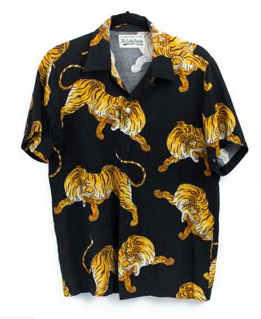 Wacko Maria The Guilty Parties tiger rayon button… - image 1