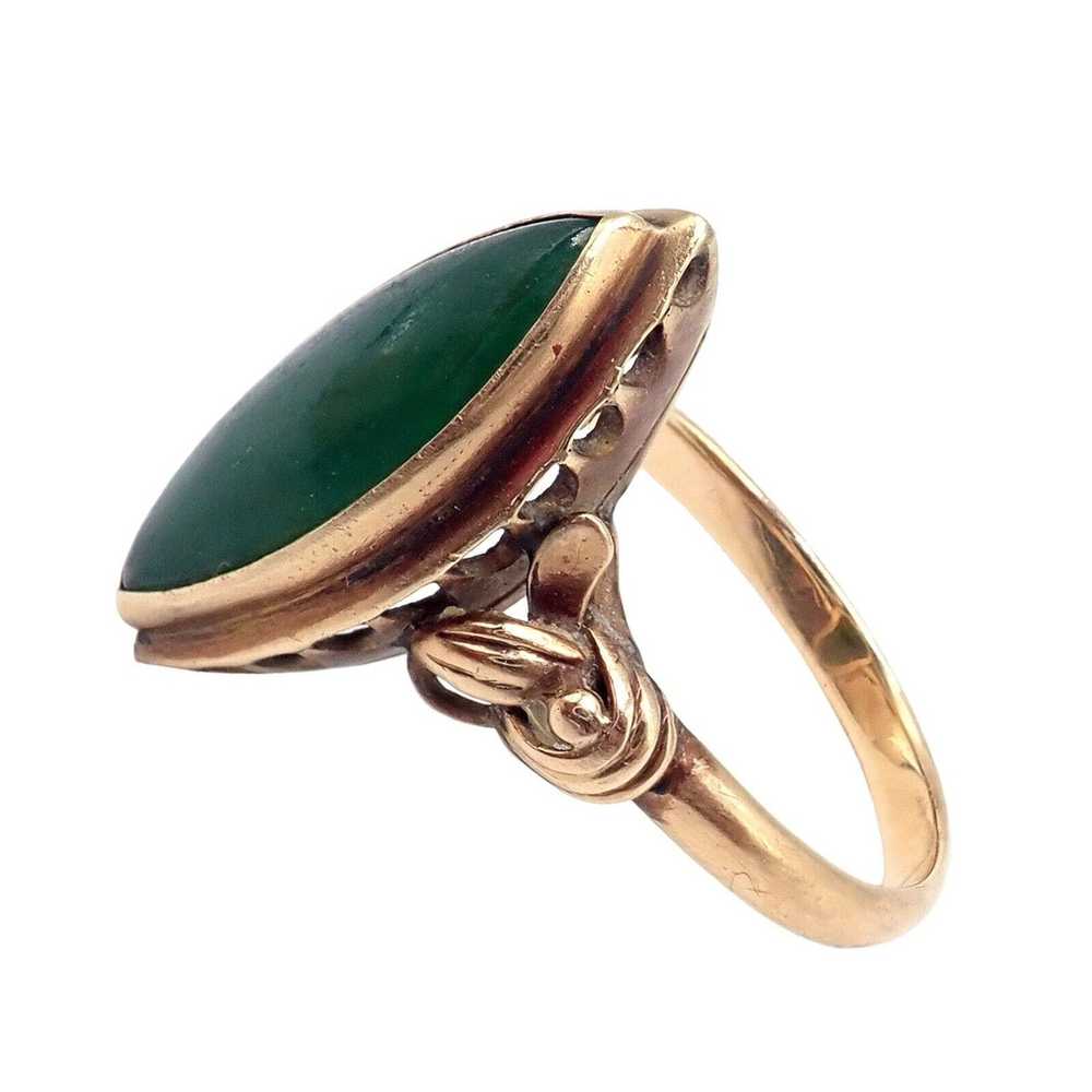 The Unbranded Brand 14k Yellow Gold Green Stone A… - image 3