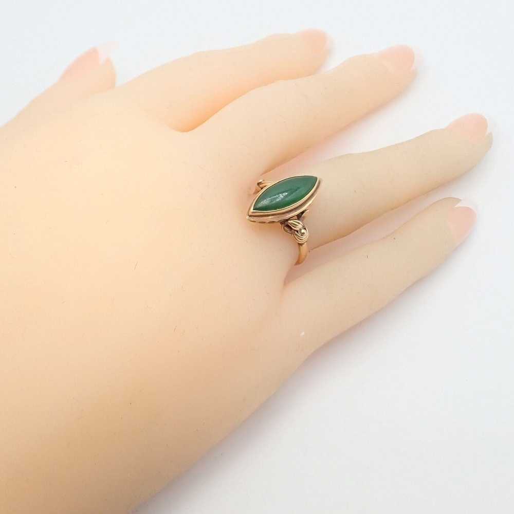 The Unbranded Brand 14k Yellow Gold Green Stone A… - image 6