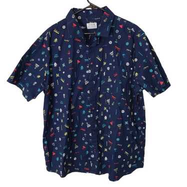 Hurley Hurley Mens XXL Navy Blue All Over Print S… - image 1