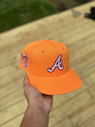 New Era 59Fifty Atlanta Braves Fitted Hat-Topperzstore-Peach UV-7 3/8-Rare