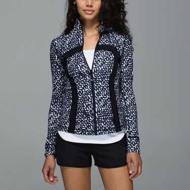 Lululemon Define Jacket Sz 4 In Net Pop White Bla… - image 1