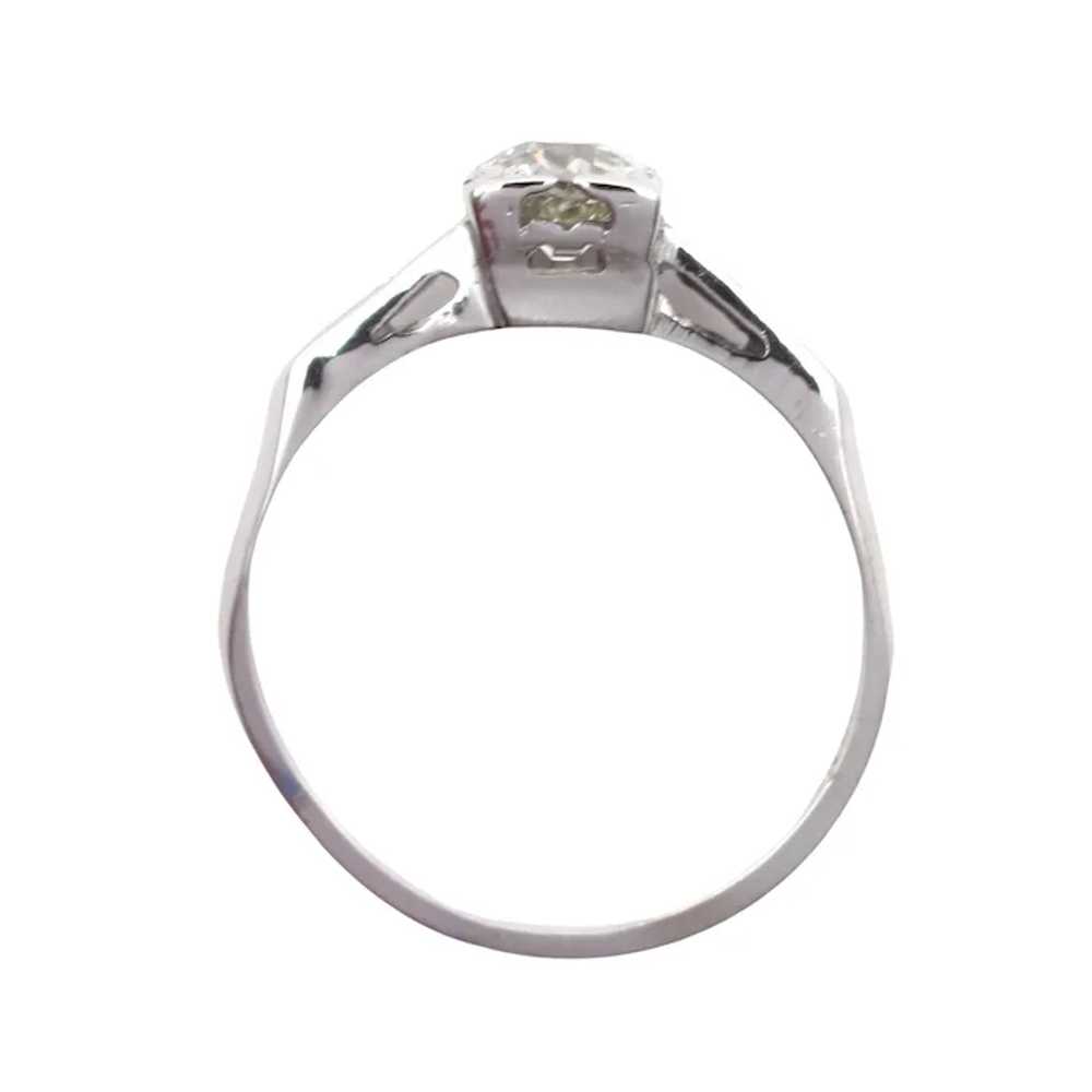 Art Deco 1920's Diamond Solitaire Engagement Ring… - image 3