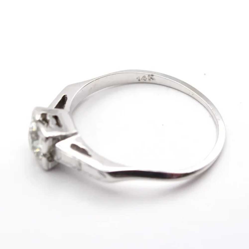 Art Deco 1920's Diamond Solitaire Engagement Ring… - image 4