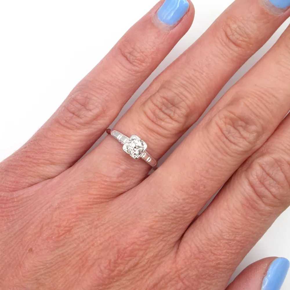 Art Deco 1920's Diamond Solitaire Engagement Ring… - image 5