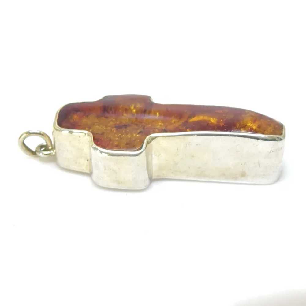 VIntage Hand Made Natural Baltic Amber and Silver… - image 2