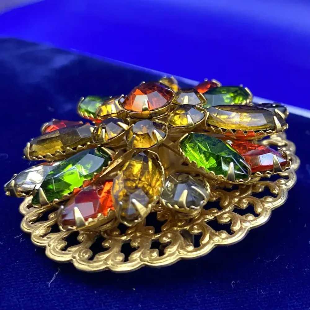 Awesome 4 Layers Fall Colors Brooch Navettes and … - image 7