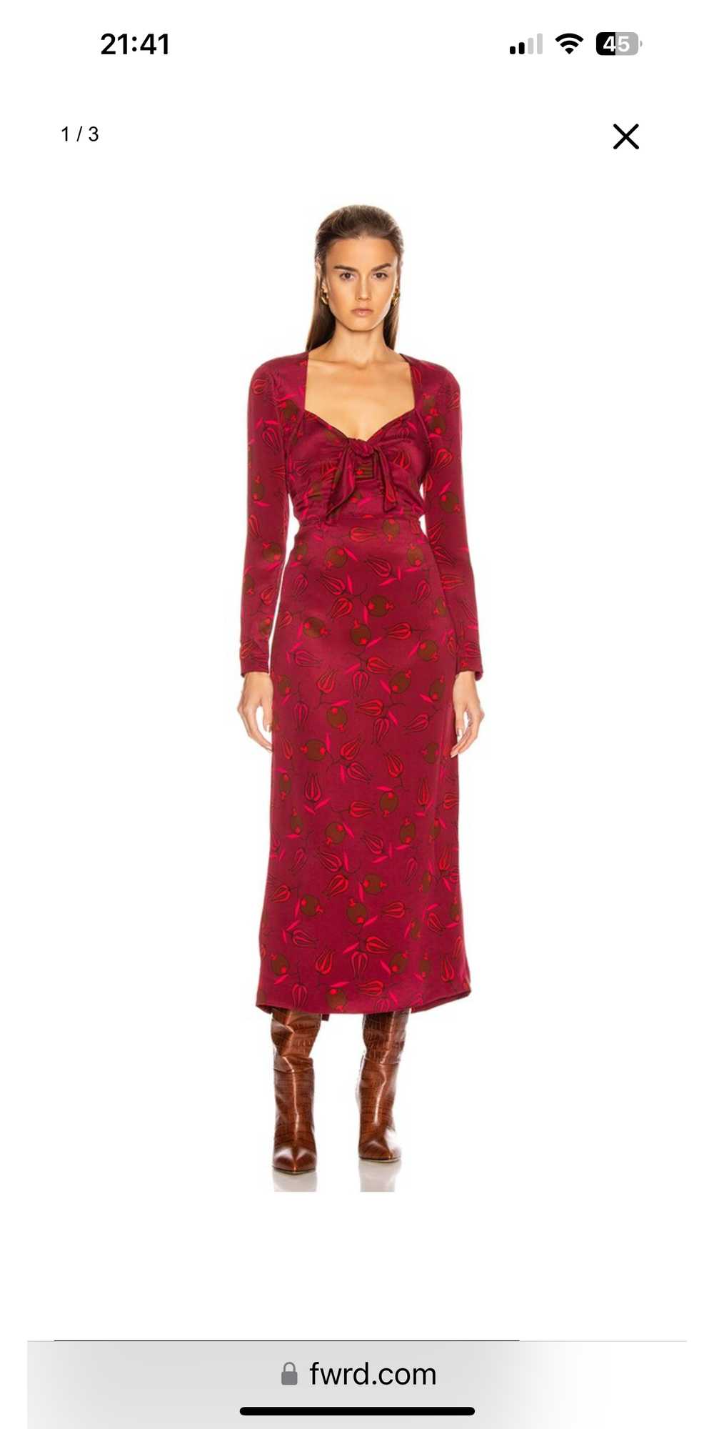 Product Details Red Long Sleeve Zaza Dress - image 2