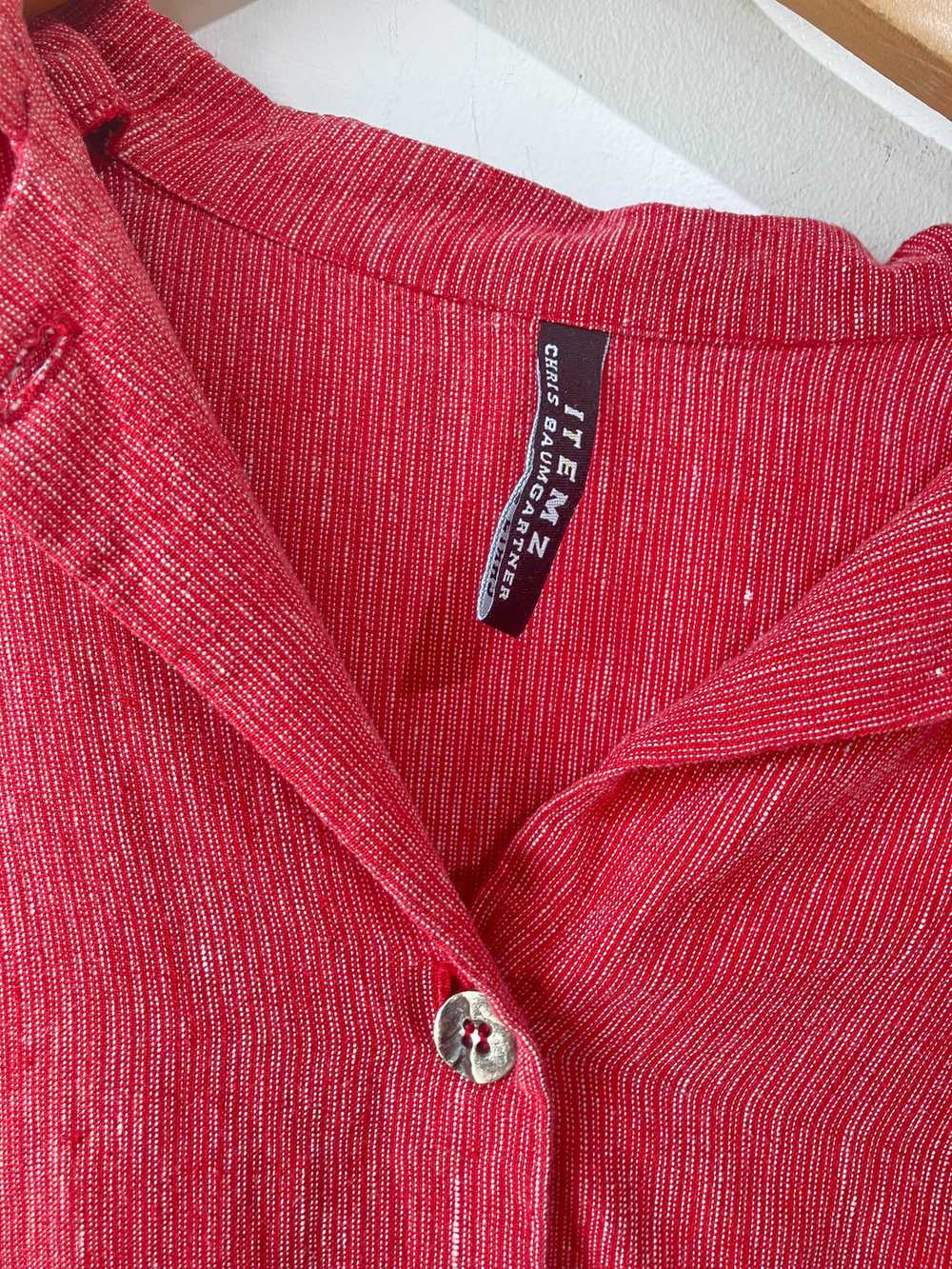 Itemz Chris Baumgartner Red Linen Jacket - image 4