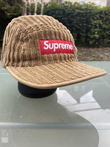 BRAND NEW SS16 SUPREME SUEDE CAMP CAP BLACK RARE BOX LOGO