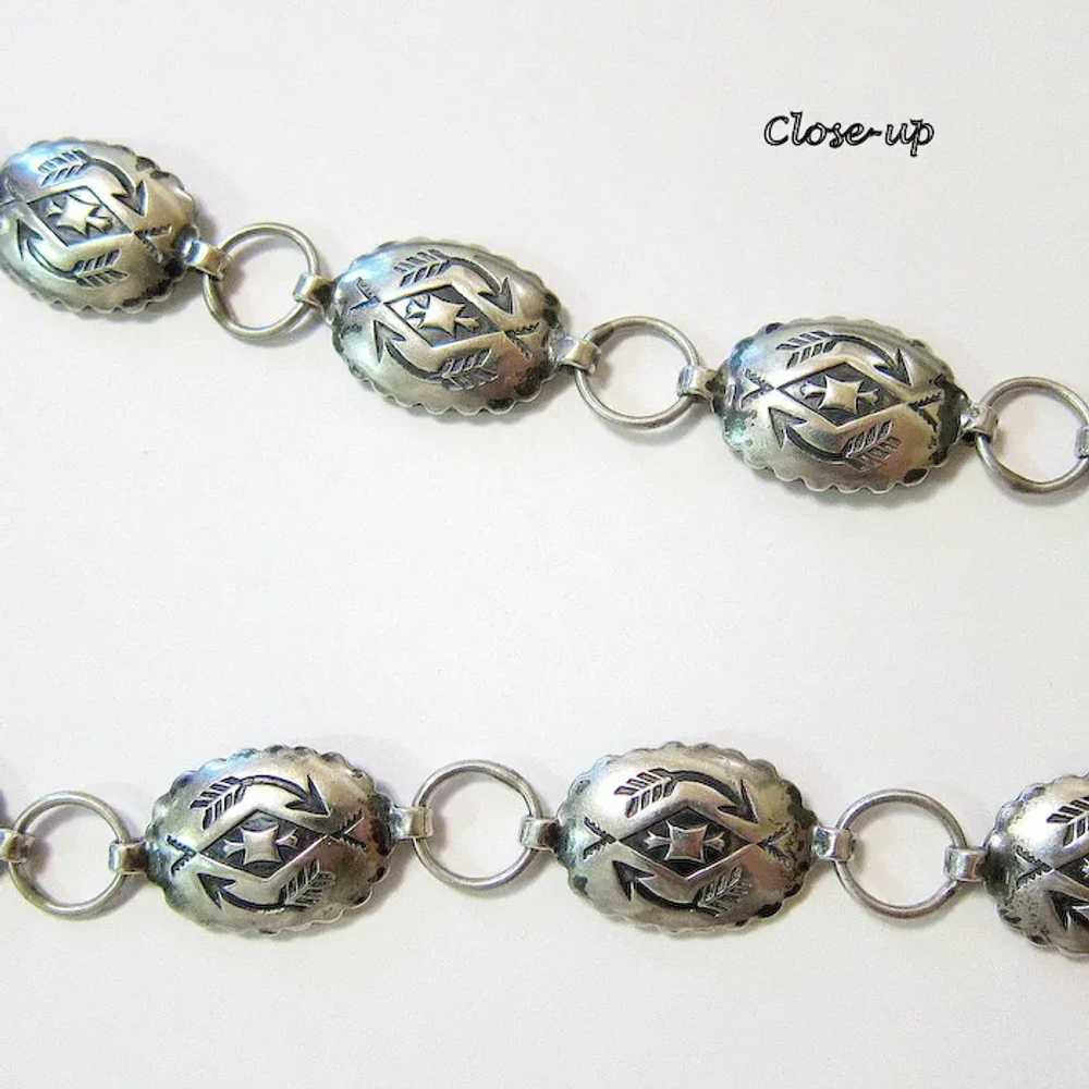 Mid Century Navajo Sterling Silver Concho Style N… - image 7