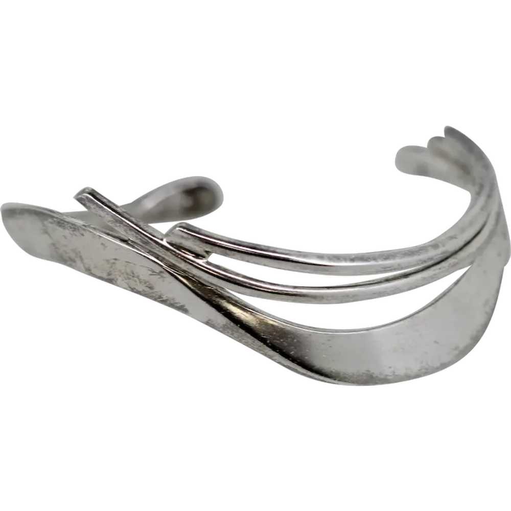 Sterling Silver Freeform Cuff Bracelet - 6" - image 1
