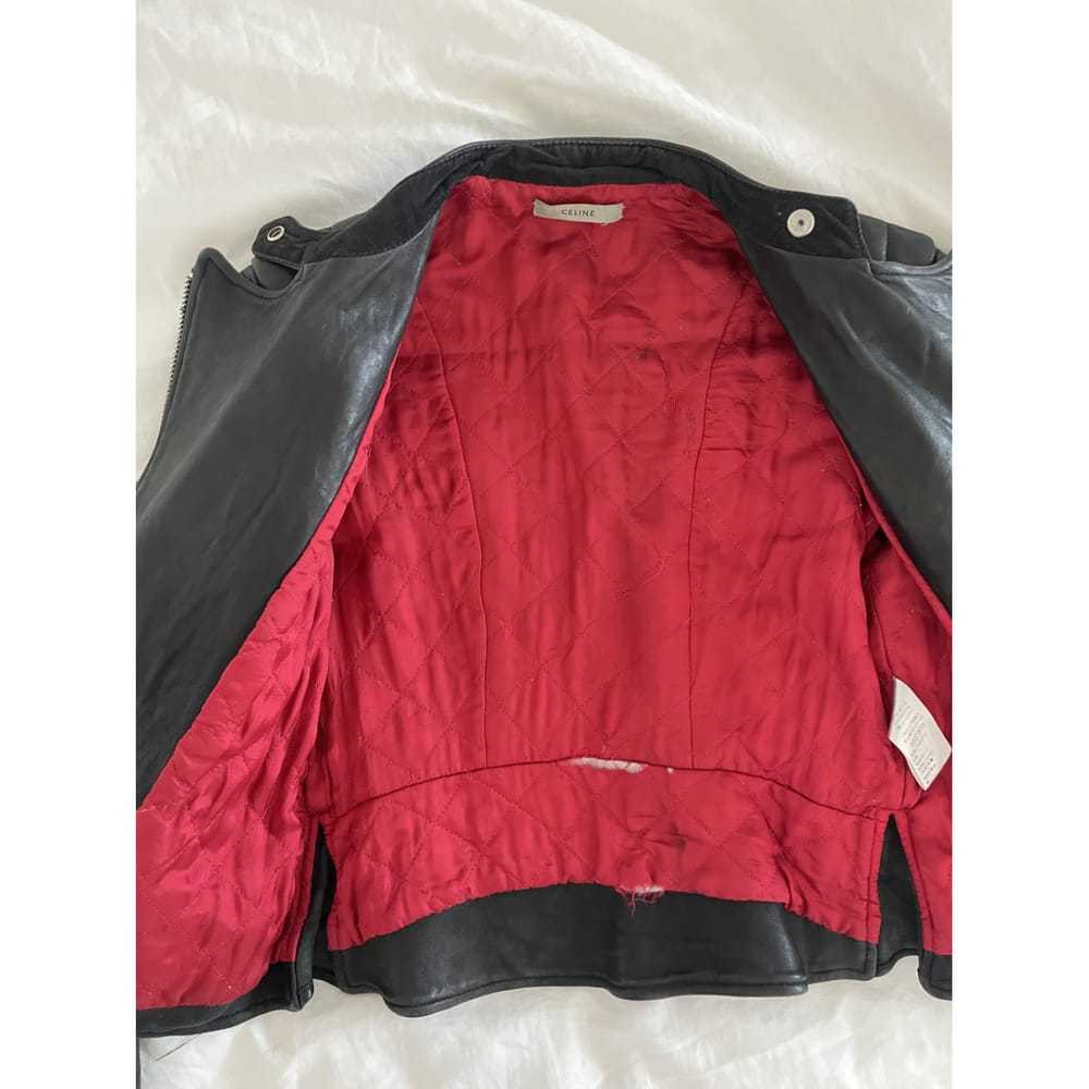Celine Leather biker jacket - image 4