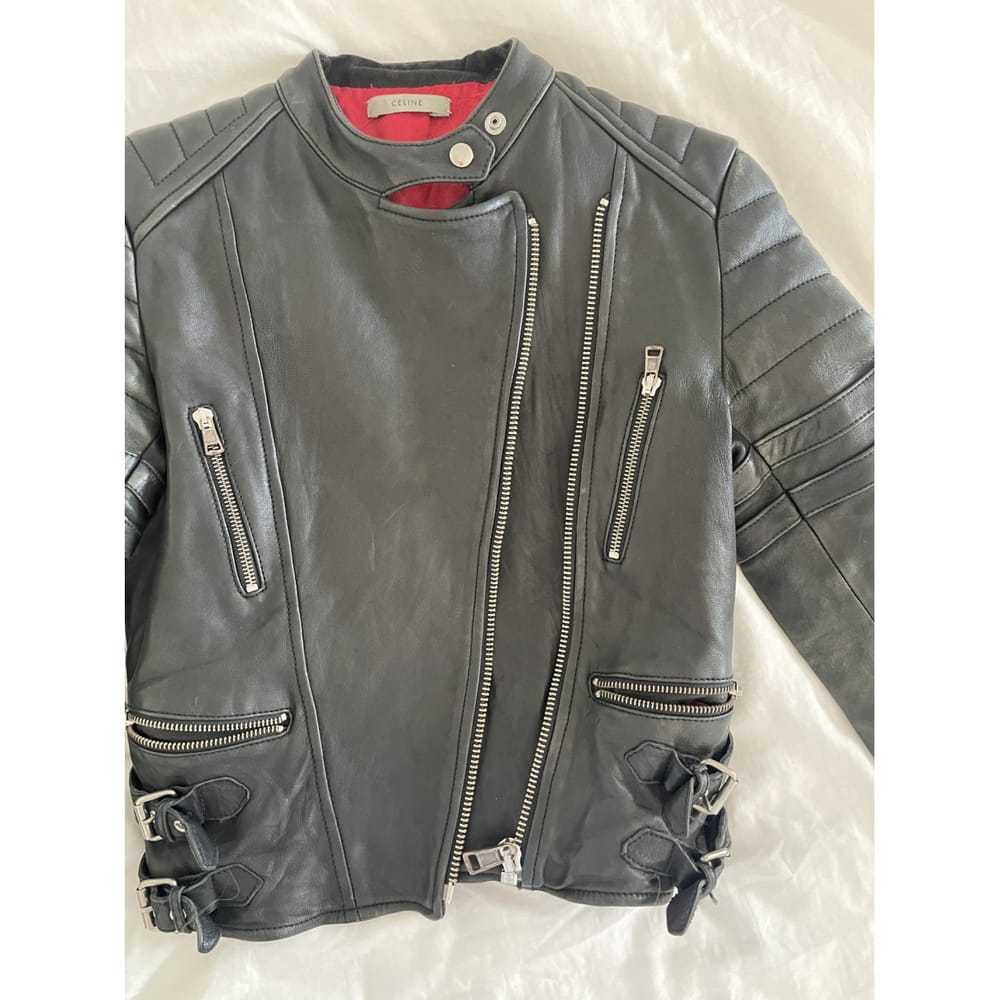 Celine Leather biker jacket - image 5