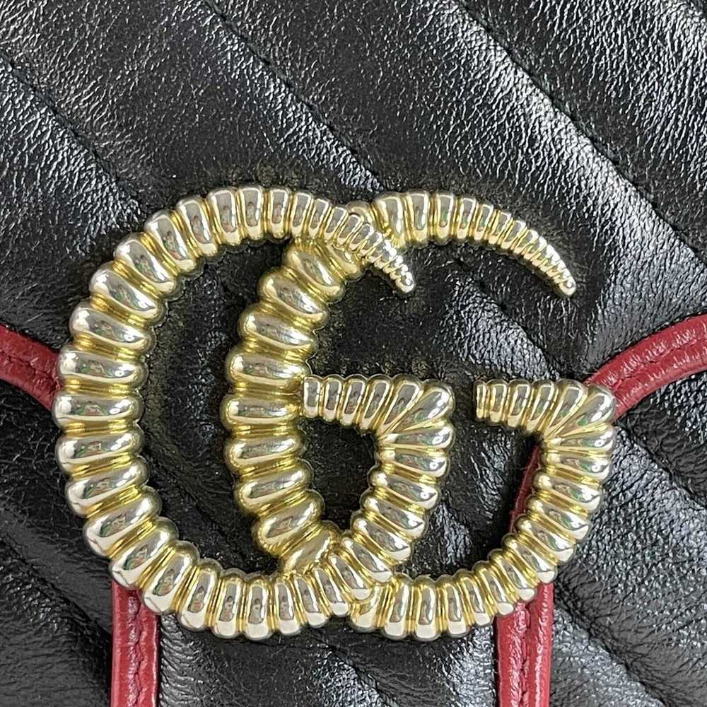Gucci Gucci GG Marmont Flap Diagonal Quilted Leat… - image 7