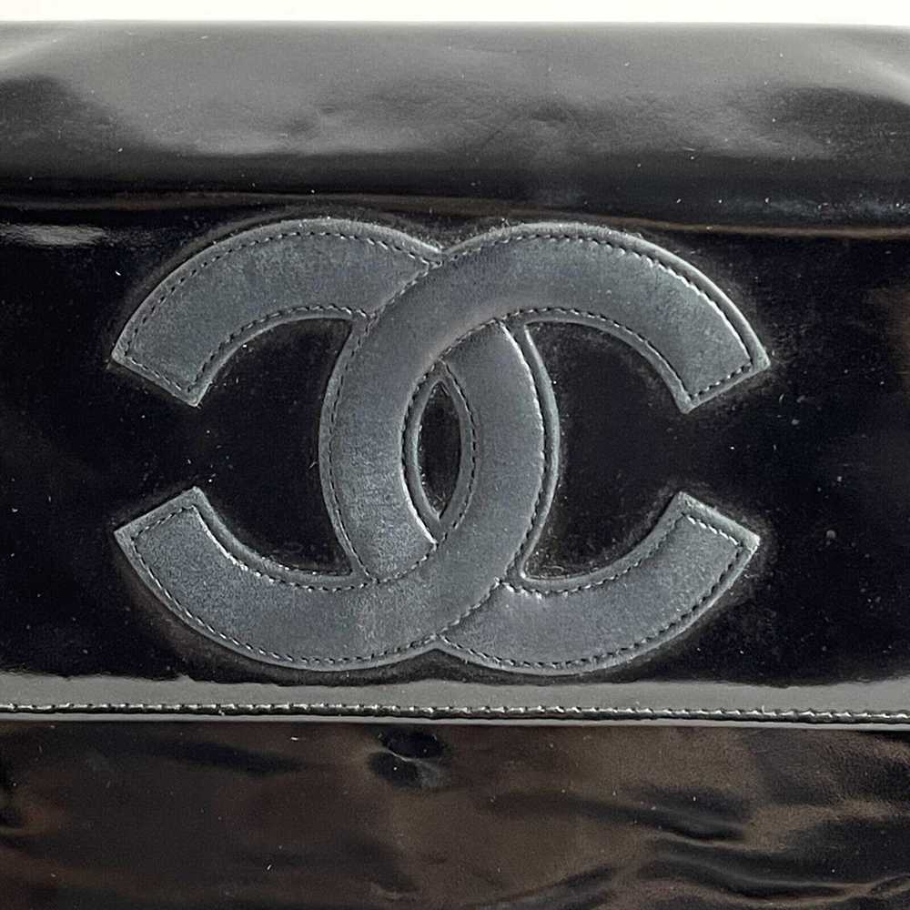 Chanel CHANEL Vintage Vinyl CC Flap Bag Gold Snak… - image 7