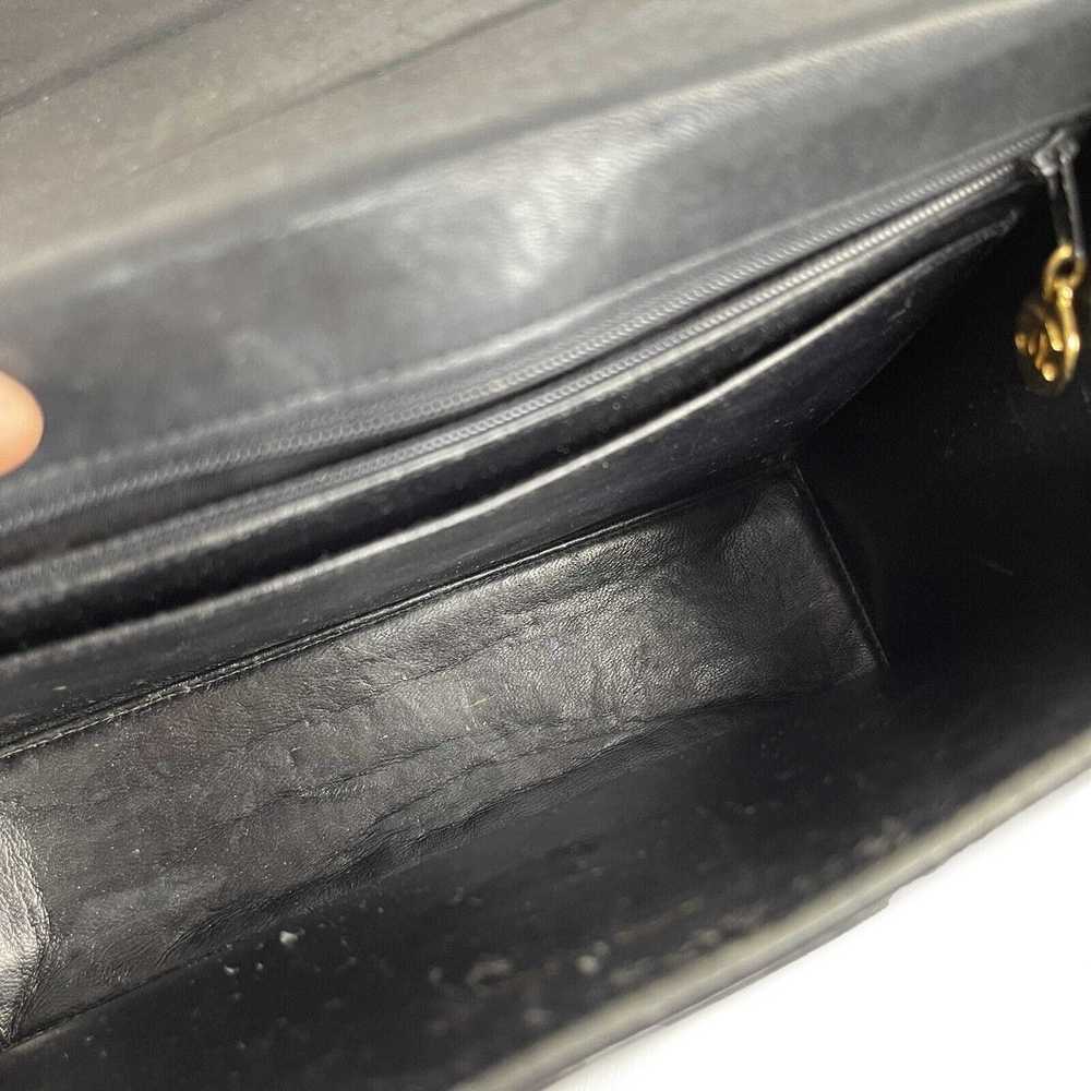 Chanel CHANEL Vintage Vinyl CC Flap Bag Gold Snak… - image 8