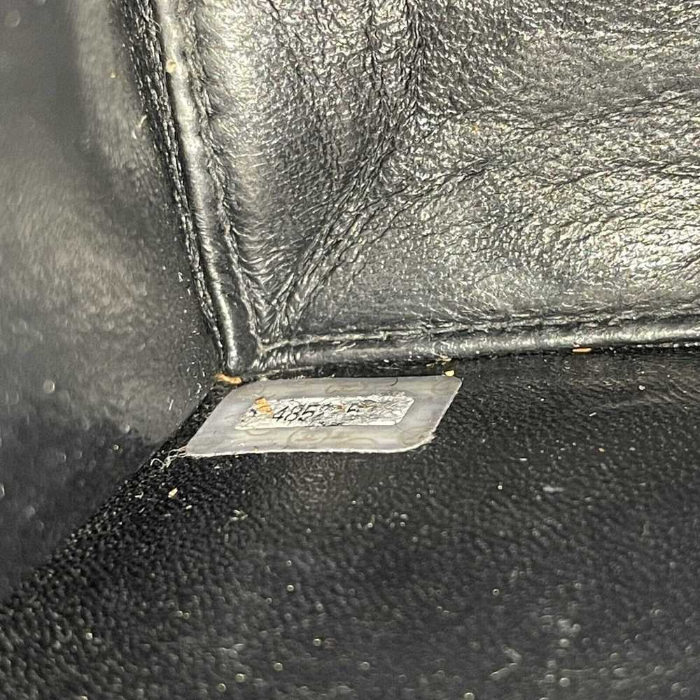 Chanel CHANEL Vintage Vinyl CC Flap Bag Gold Snak… - image 9
