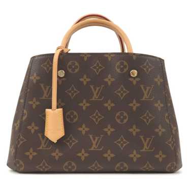 LOUIS VUITTON Authentic Women's Marie Monogram Denim Handbag Nume Leather  M92003