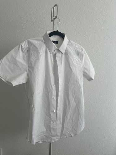 Theory Sylvain Short Sleeve Stretch Cotton Button-