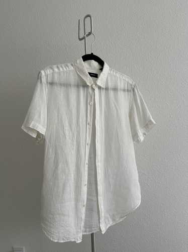 Theory Clark Button Down Short Sleeve Shirt