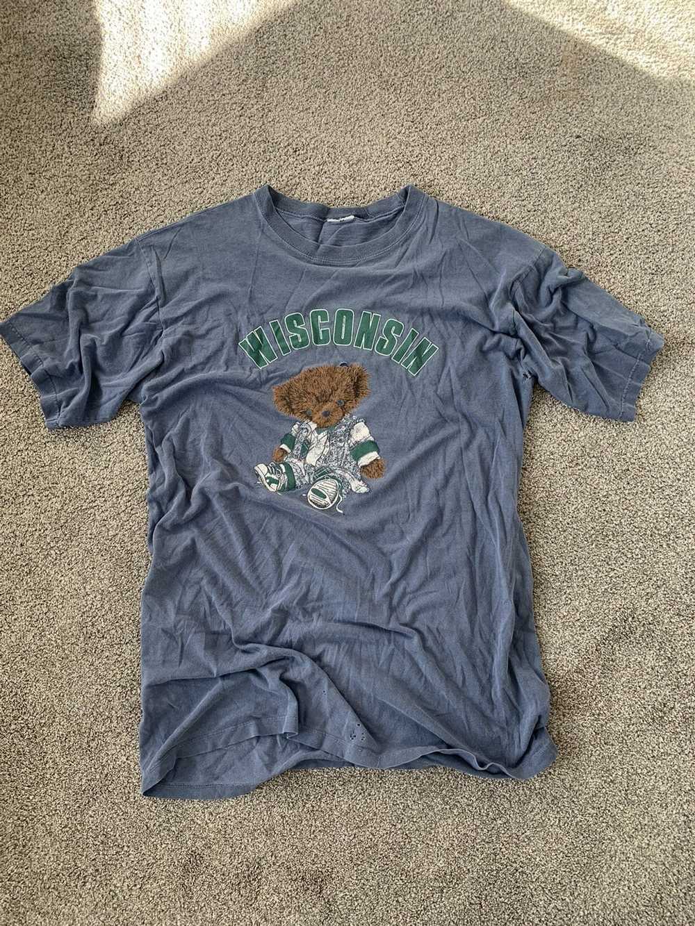 Vintage Vintage Wisconsin Teddy Bear T shirt - image 1