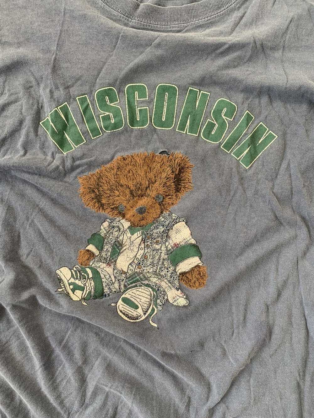 Vintage Vintage Wisconsin Teddy Bear T shirt - image 2