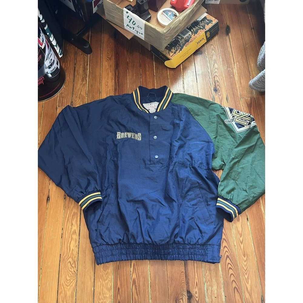 Starter Vintage 90s Milwaukee Brewers Pullover St… - image 2