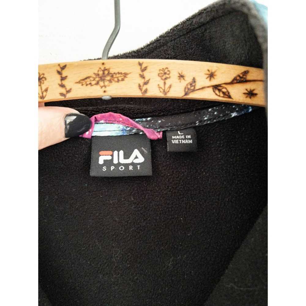 Fila Fila Galaxy Black Plush Zip-Up Jacket - Size… - image 4