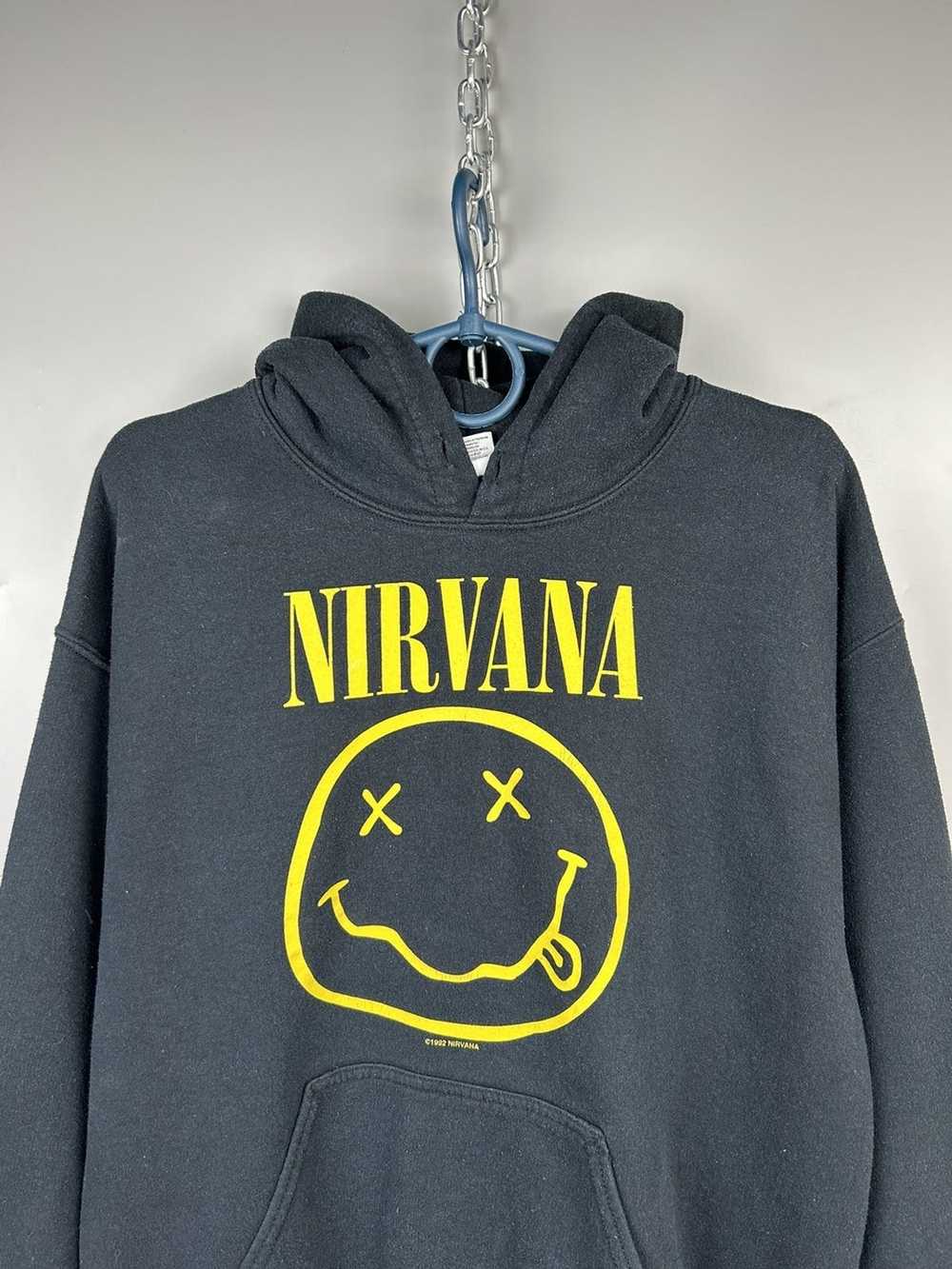 Band Tees × Nirvana × Vintage Nirvana Hoodie Smil… - image 2