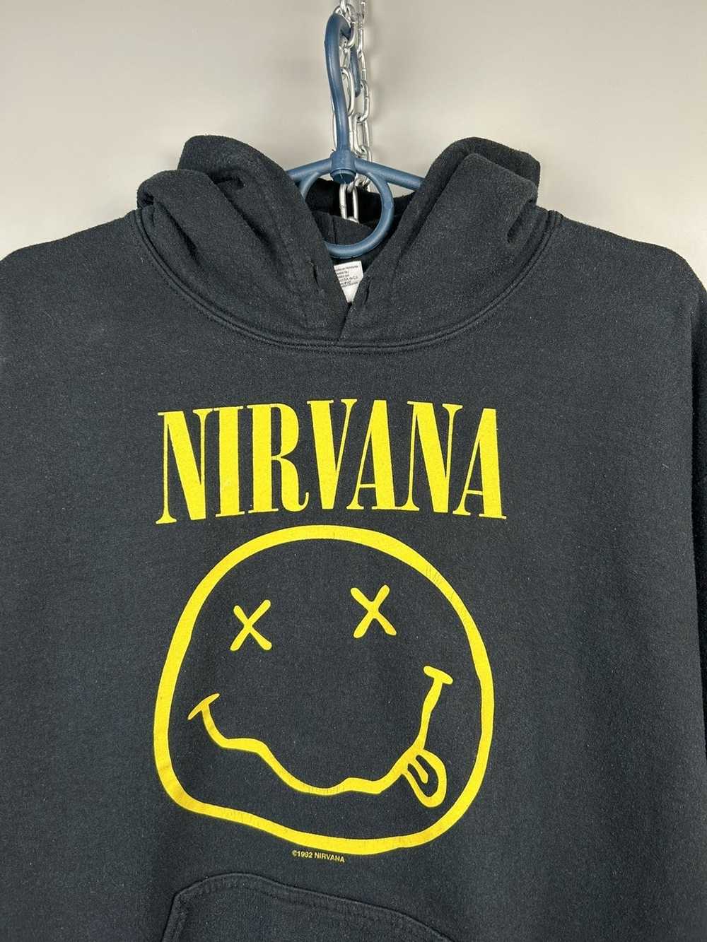 Band Tees × Nirvana × Vintage Nirvana Hoodie Smil… - image 3