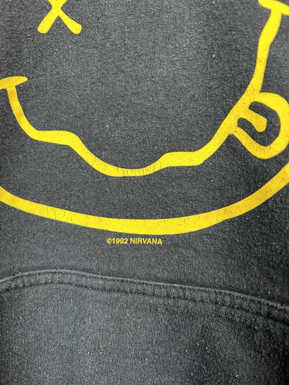 Band Tees × Nirvana × Vintage Nirvana Hoodie Smil… - image 4