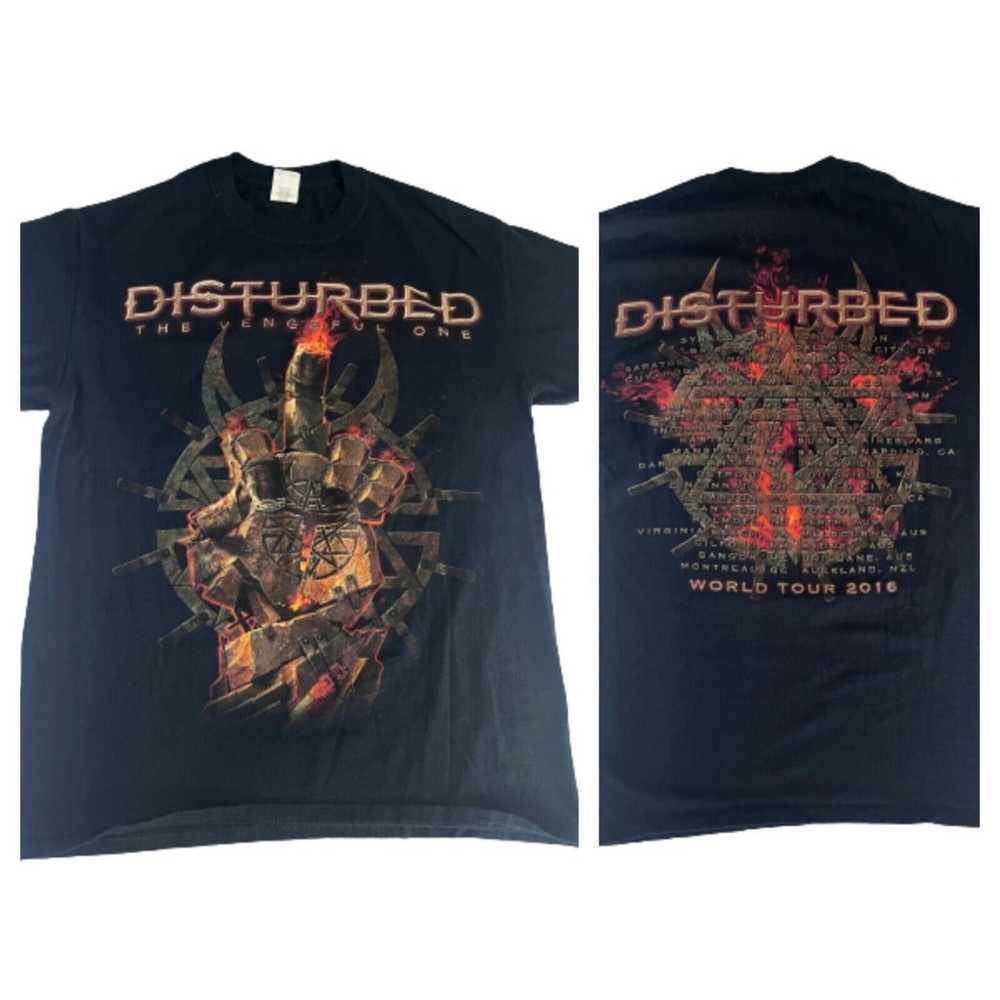 Other Disturbed Shirt Mens Sz M Med Black Concert… - image 1