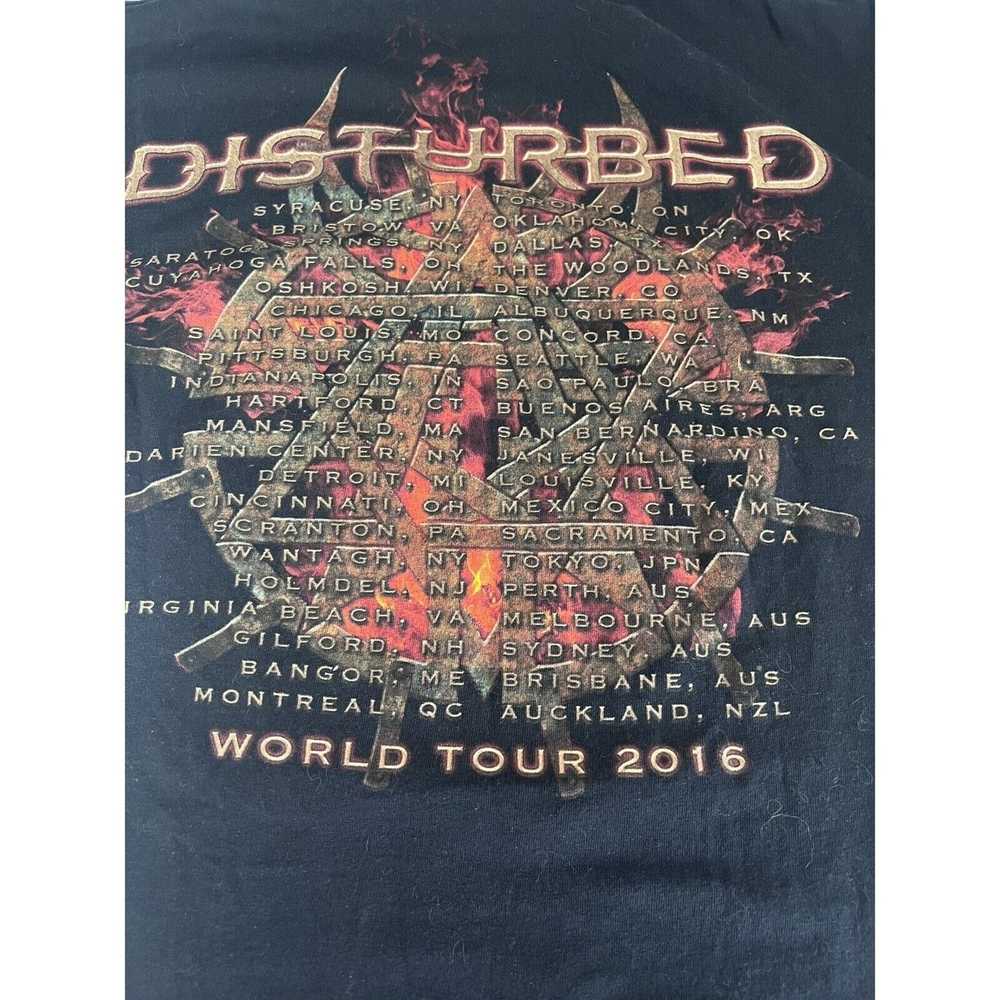 Other Disturbed Shirt Mens Sz M Med Black Concert… - image 7