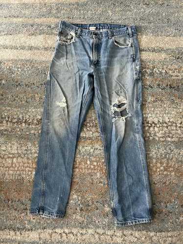 Men's Carpenter Denim Jeans - Mid Wash Blue - W30 - Manière de Voir
