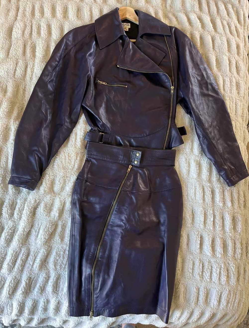 Alaia Alaia Leather Skirt - image 3