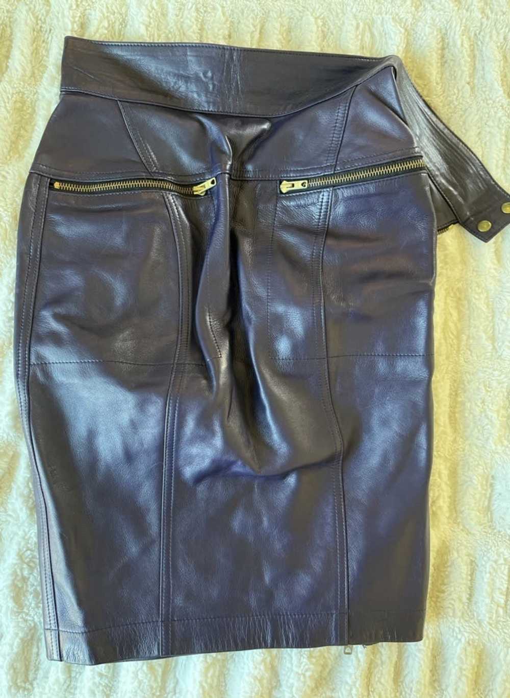 Alaia Alaia Leather Skirt - image 4