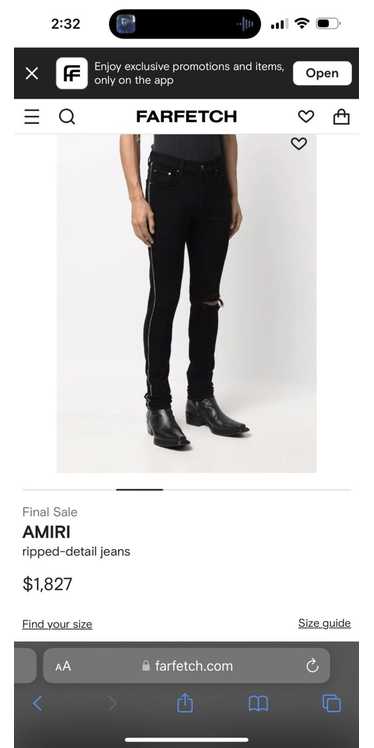 Amiri Paint Drip Core Logo Men Jeans Size 32 Excellent for Sale in