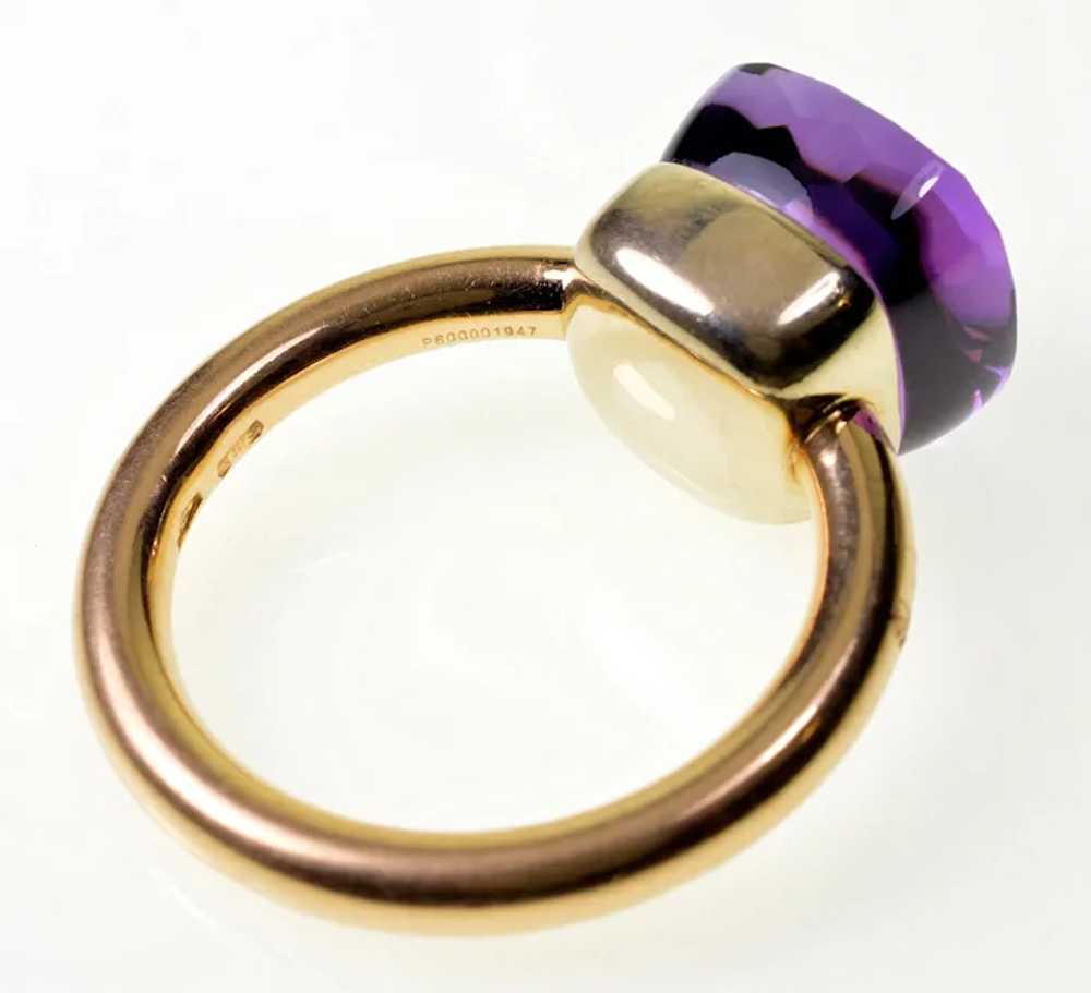 Pomellato Nudo 18K Gold Amethyst Italy Ring Size 6 - image 8