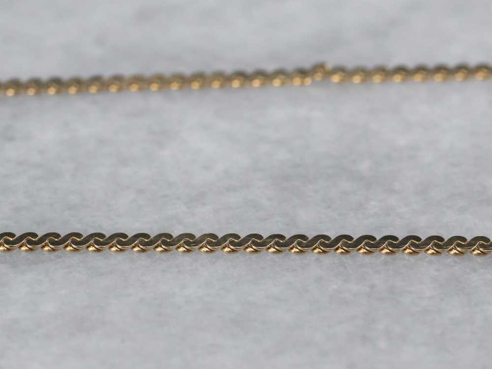 14K Gold Flat Serpentine Chain - image 4